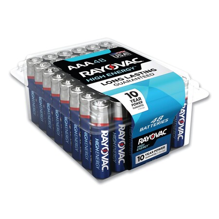 Rayovac AAA Alkaline Battery, 48 PK, 1.5VDC 82448PPK